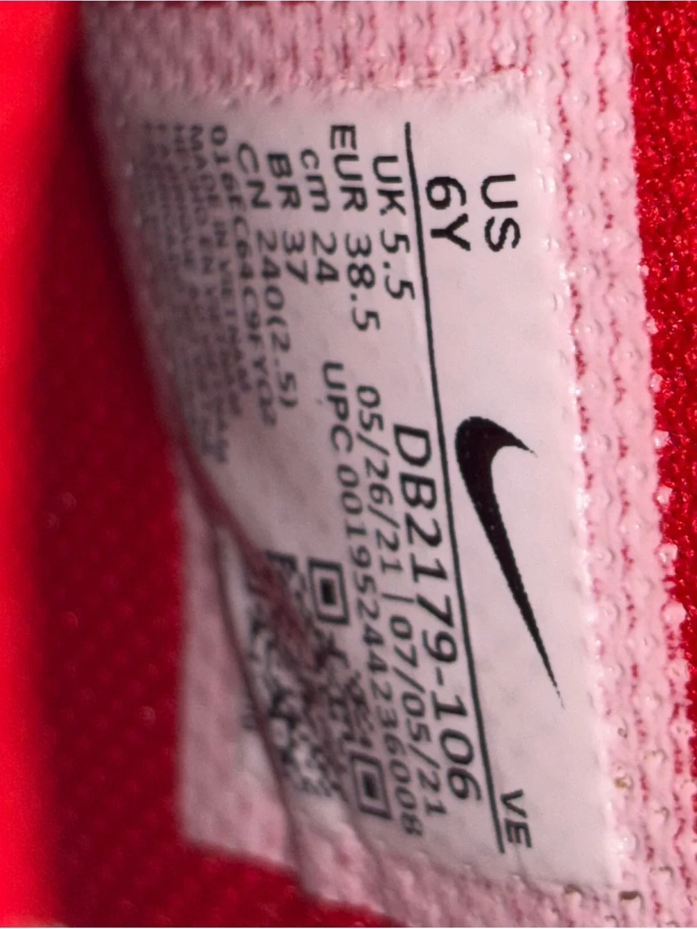 Nike Kids Dunk High Sneakers - White & Red